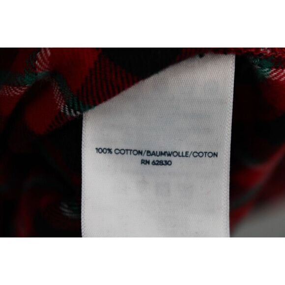 LAND'S END PAJAMAS RED PLAID TOP LARGE 42-44 PANTS L 36-38 - Picture 11 of 11